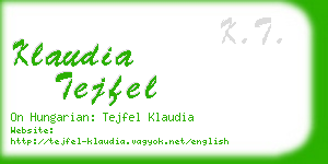 klaudia tejfel business card